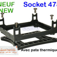Support de fixation ventirad pour carte mère socket 478 +contreplaque +vis +pate