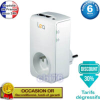 Adaptateur CPL Powerline Netsocket 200 Nano FR LEA netplug 2 ports ethernet