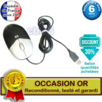 Souris optique USB HP 390938-001 – Noir et argent pour ordinateur