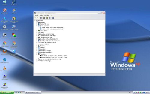 Disque dur 250 Go 2,5' SATA Windows XP pro installé pour Asus F7L-75017E Bureau