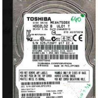 Disque dur 2,5″ SATA 640 Go Toshiba MK6475GSX